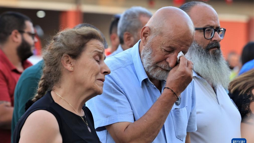  黎巴嫩舉行活動悼念貝魯特港口大爆炸中犧牲的消防人員